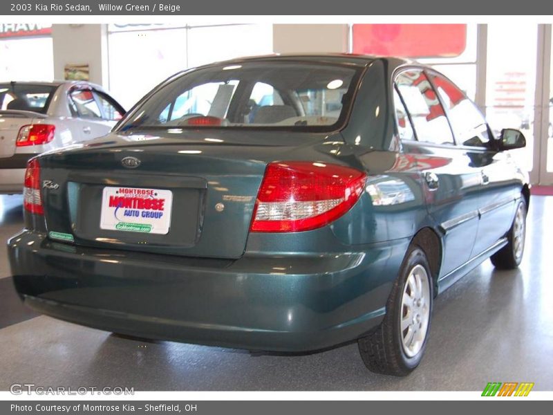 Willow Green / Beige 2003 Kia Rio Sedan