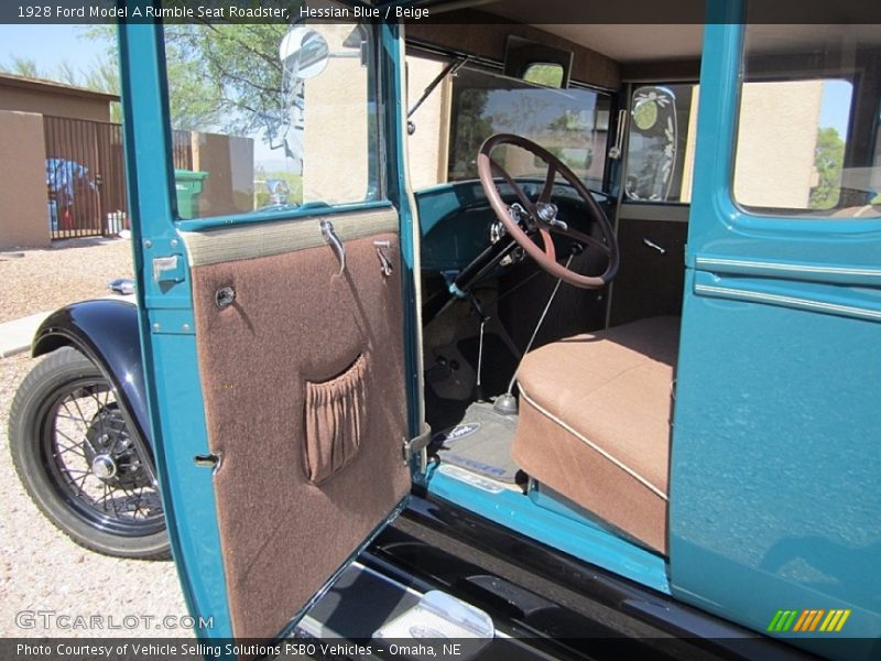 Hessian Blue / Beige 1928 Ford Model A Rumble Seat Roadster