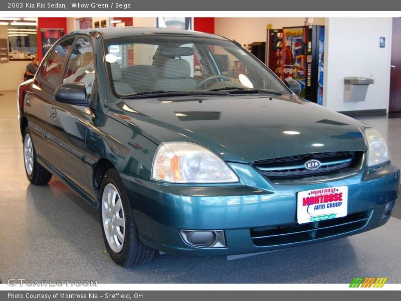 Willow Green / Beige 2003 Kia Rio Sedan