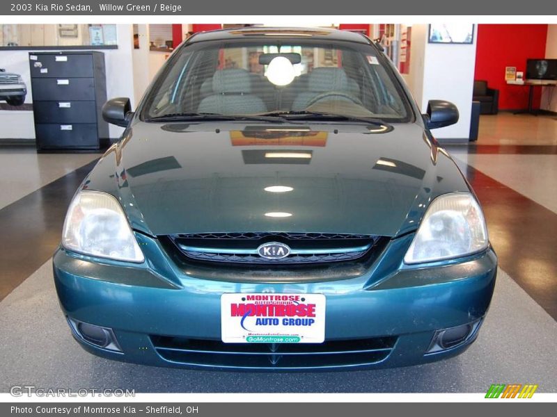 Willow Green / Beige 2003 Kia Rio Sedan