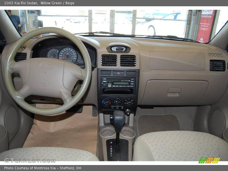 Willow Green / Beige 2003 Kia Rio Sedan