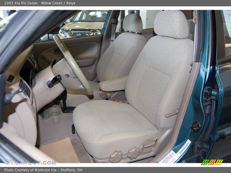 Willow Green / Beige 2003 Kia Rio Sedan
