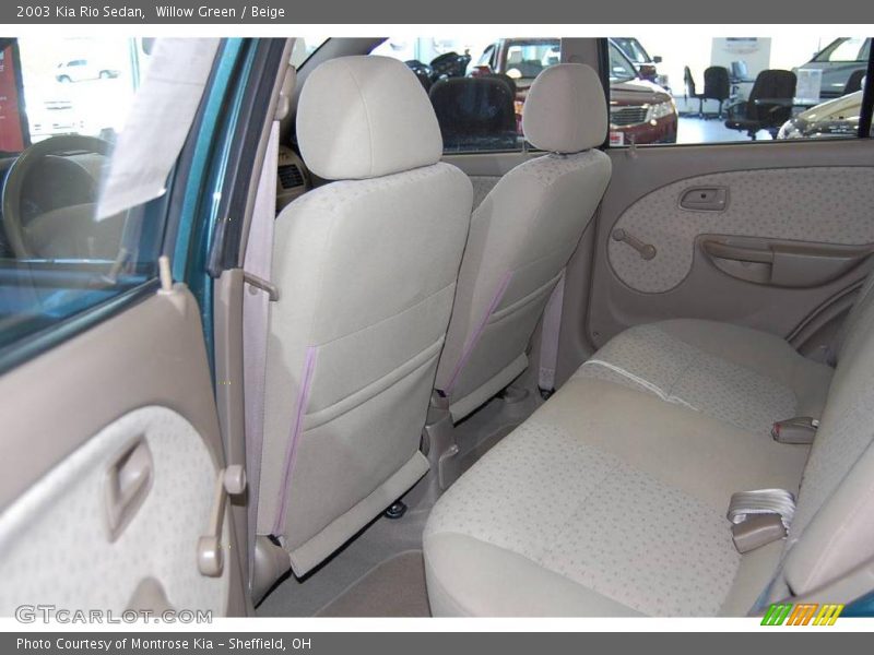 Willow Green / Beige 2003 Kia Rio Sedan