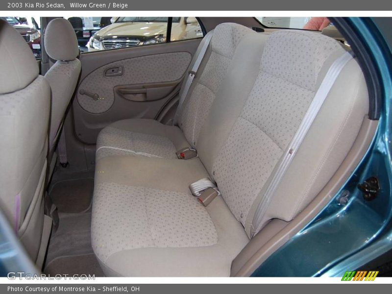 Willow Green / Beige 2003 Kia Rio Sedan