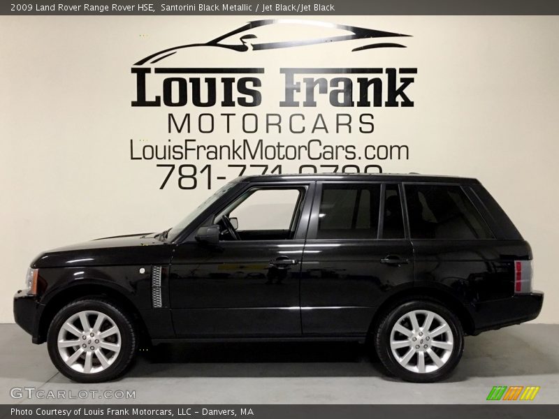 Santorini Black Metallic / Jet Black/Jet Black 2009 Land Rover Range Rover HSE