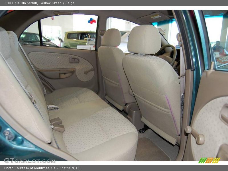 Willow Green / Beige 2003 Kia Rio Sedan