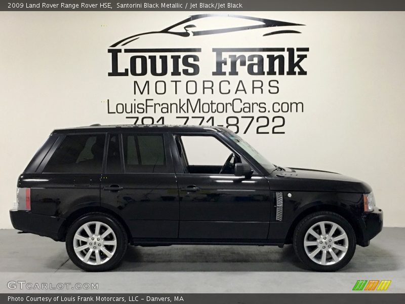 Santorini Black Metallic / Jet Black/Jet Black 2009 Land Rover Range Rover HSE