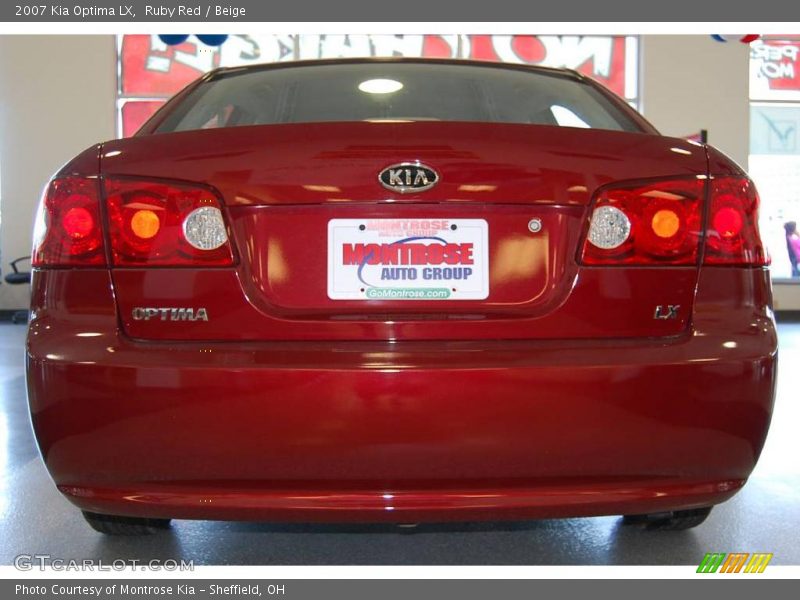 Ruby Red / Beige 2007 Kia Optima LX