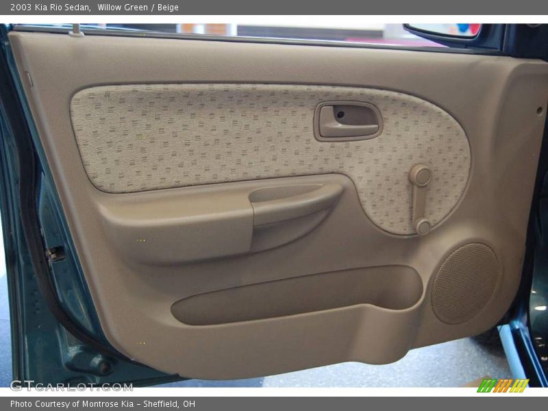 Willow Green / Beige 2003 Kia Rio Sedan