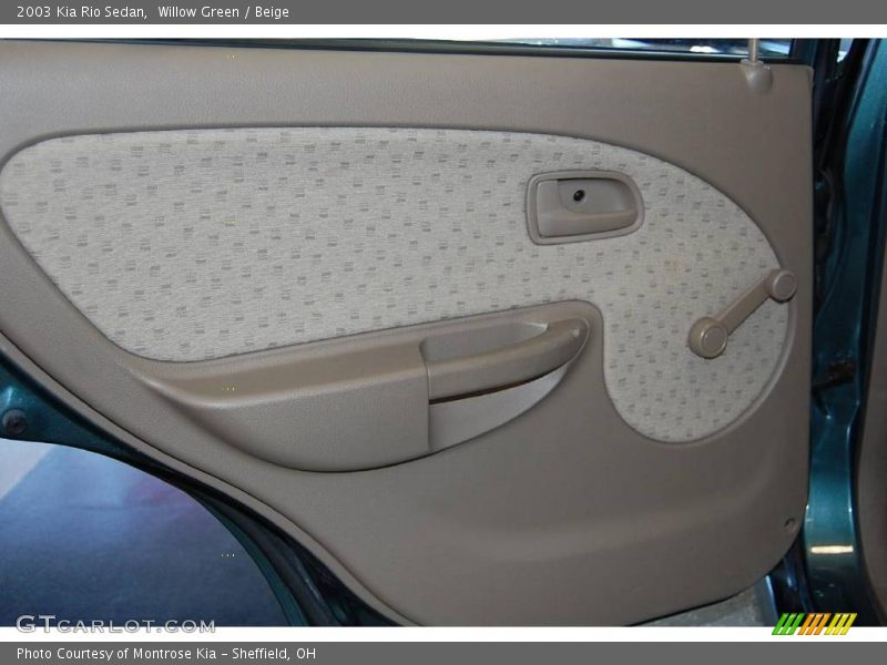 Willow Green / Beige 2003 Kia Rio Sedan