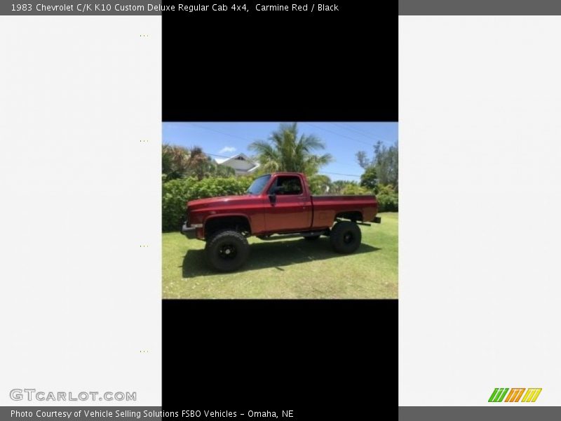 Carmine Red / Black 1983 Chevrolet C/K K10 Custom Deluxe Regular Cab 4x4