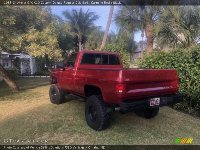 Carmine Red / Black 1983 Chevrolet C/K K10 Custom Deluxe Regular Cab 4x4