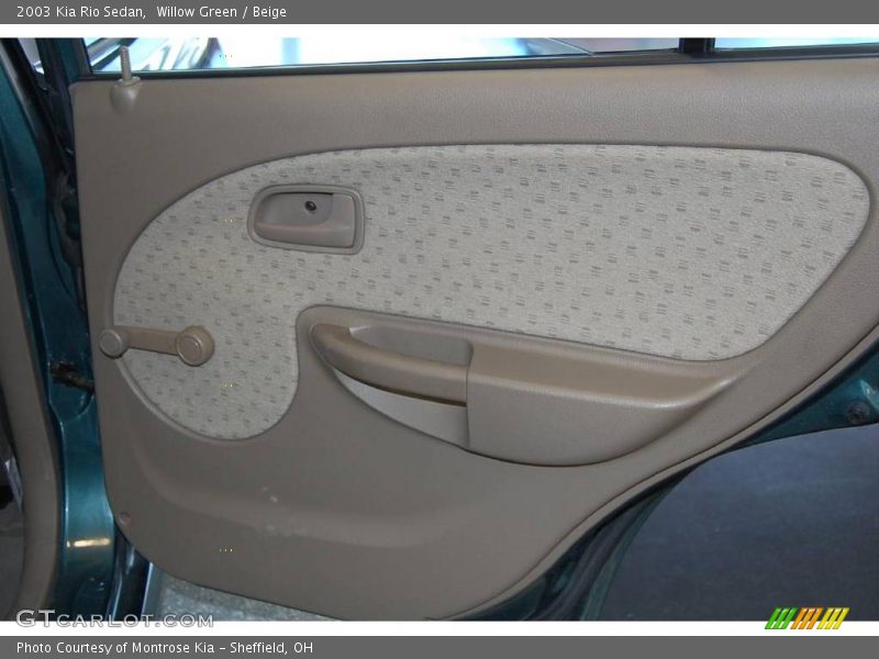 Willow Green / Beige 2003 Kia Rio Sedan