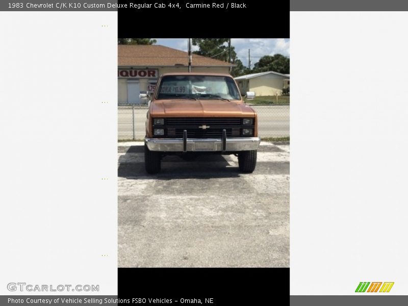 Carmine Red / Black 1983 Chevrolet C/K K10 Custom Deluxe Regular Cab 4x4