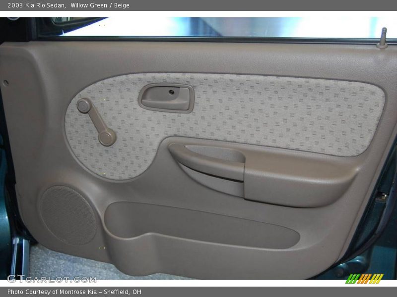 Willow Green / Beige 2003 Kia Rio Sedan