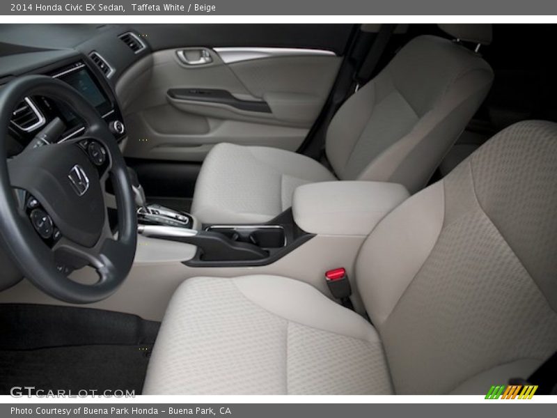 Taffeta White / Beige 2014 Honda Civic EX Sedan
