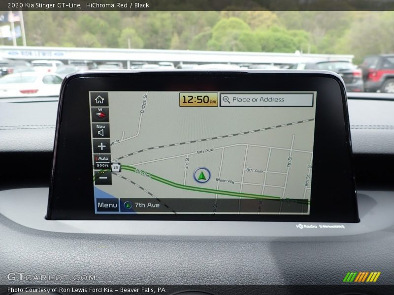 Navigation of 2020 Stinger GT-Line