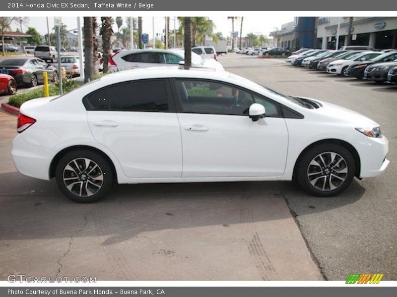 Taffeta White / Beige 2014 Honda Civic EX Sedan