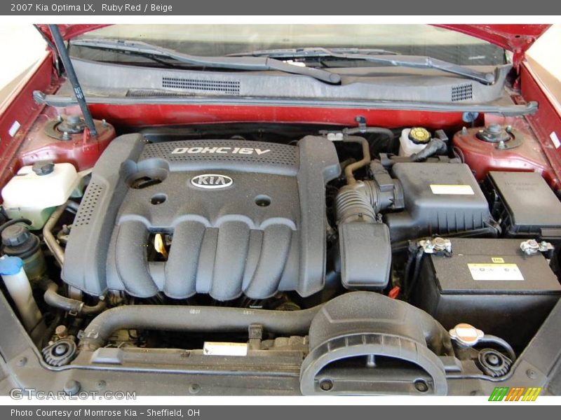Ruby Red / Beige 2007 Kia Optima LX