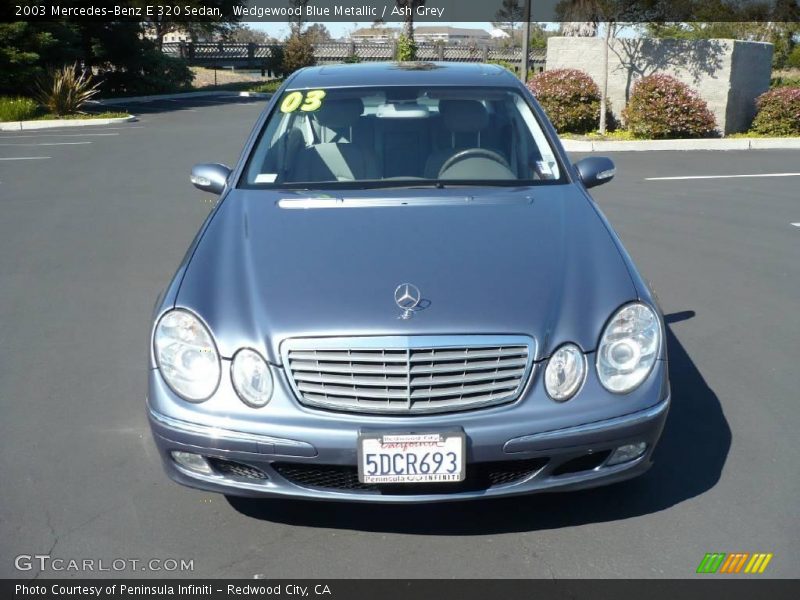 Wedgewood Blue Metallic / Ash Grey 2003 Mercedes-Benz E 320 Sedan