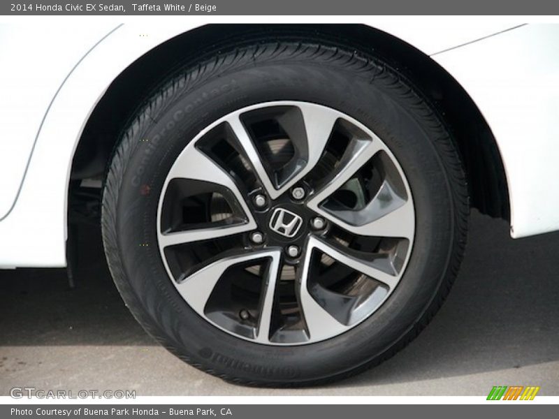 Taffeta White / Beige 2014 Honda Civic EX Sedan