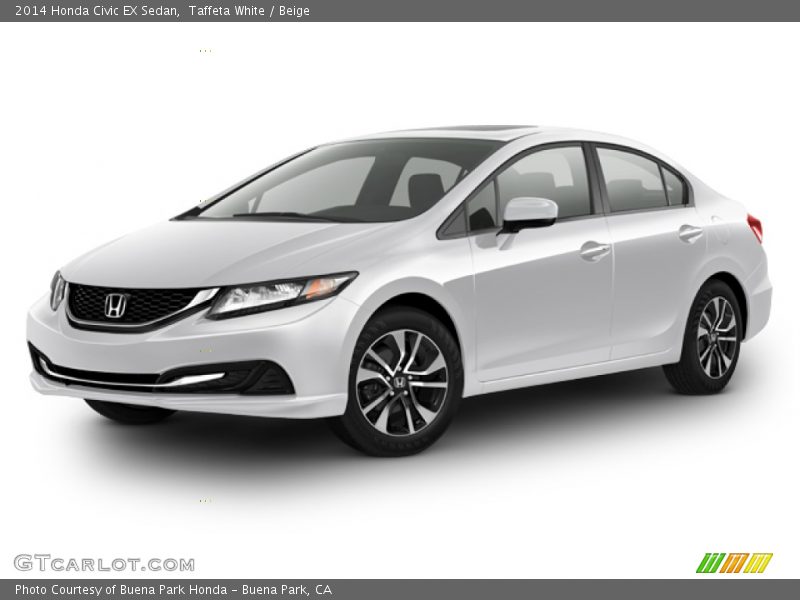 Taffeta White / Beige 2014 Honda Civic EX Sedan
