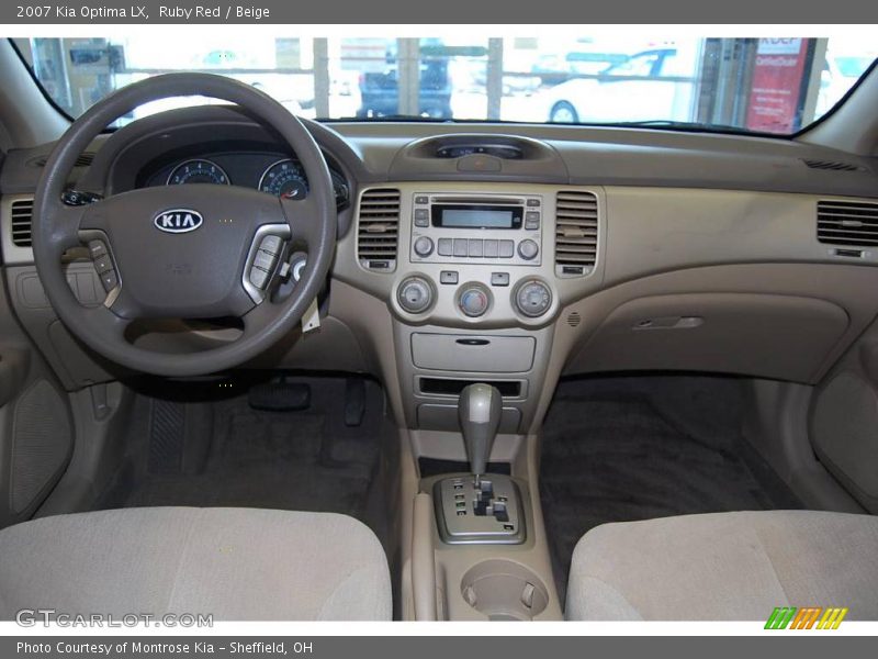 Ruby Red / Beige 2007 Kia Optima LX