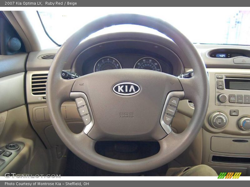 Ruby Red / Beige 2007 Kia Optima LX