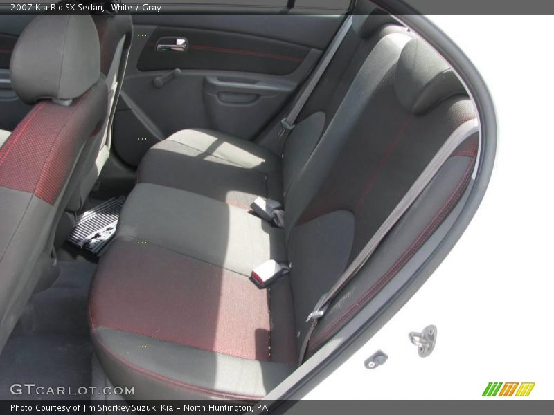 White / Gray 2007 Kia Rio SX Sedan