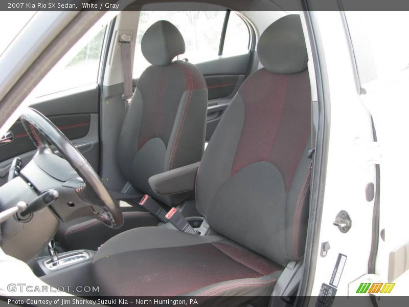 White / Gray 2007 Kia Rio SX Sedan