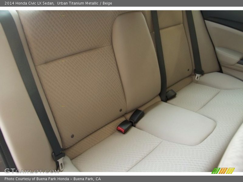 Urban Titanium Metallic / Beige 2014 Honda Civic LX Sedan