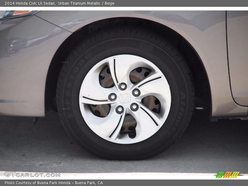 Urban Titanium Metallic / Beige 2014 Honda Civic LX Sedan