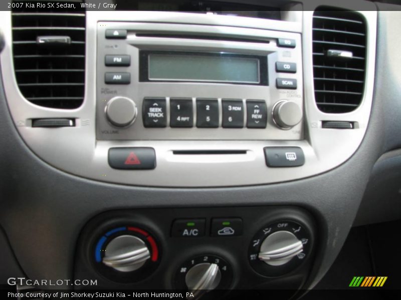 White / Gray 2007 Kia Rio SX Sedan