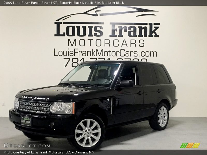 Santorini Black Metallic / Jet Black/Jet Black 2009 Land Rover Range Rover HSE