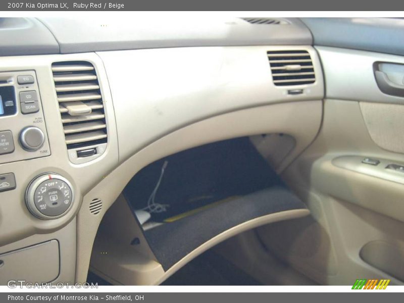 Ruby Red / Beige 2007 Kia Optima LX