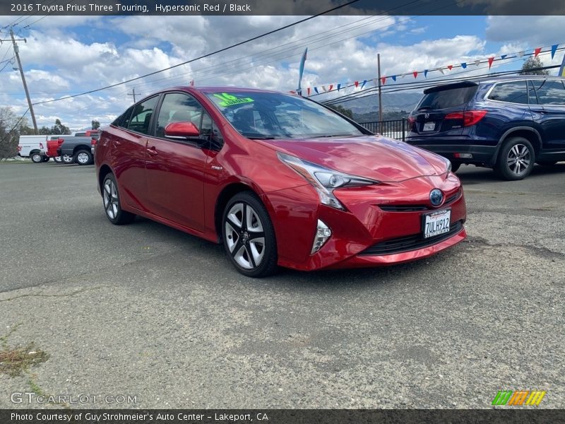 Hypersonic Red / Black 2016 Toyota Prius Three Touring