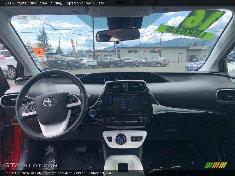 Hypersonic Red / Black 2016 Toyota Prius Three Touring