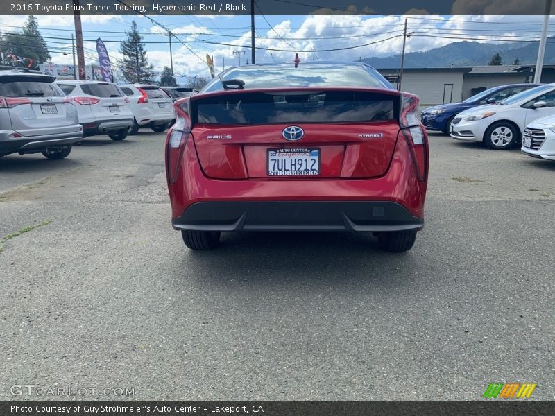 Hypersonic Red / Black 2016 Toyota Prius Three Touring