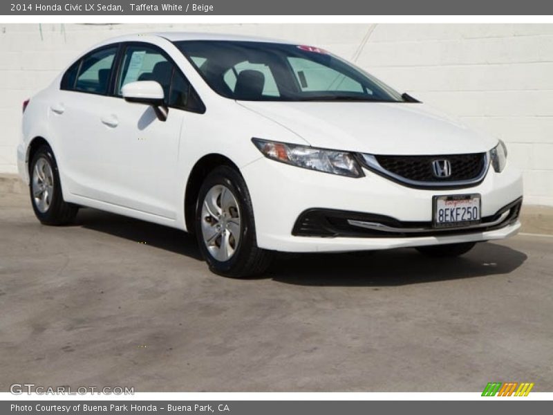 Taffeta White / Beige 2014 Honda Civic LX Sedan