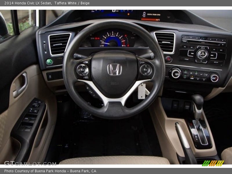 Taffeta White / Beige 2014 Honda Civic LX Sedan