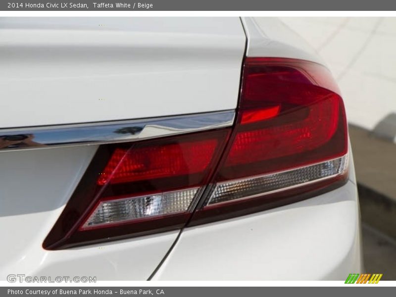 Taffeta White / Beige 2014 Honda Civic LX Sedan
