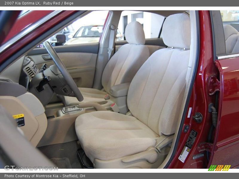 Ruby Red / Beige 2007 Kia Optima LX