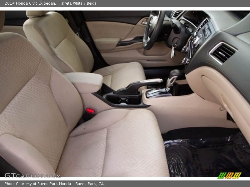 Taffeta White / Beige 2014 Honda Civic LX Sedan
