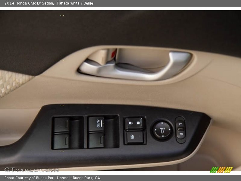 Taffeta White / Beige 2014 Honda Civic LX Sedan