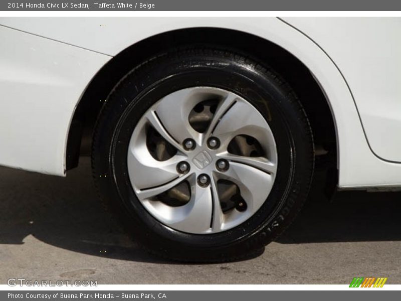 Taffeta White / Beige 2014 Honda Civic LX Sedan