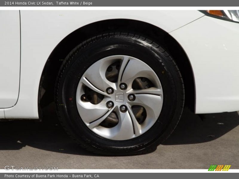 Taffeta White / Beige 2014 Honda Civic LX Sedan