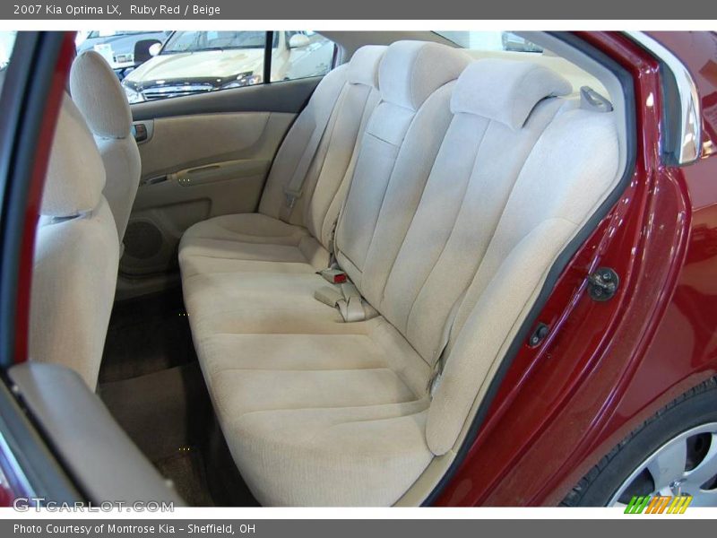 Ruby Red / Beige 2007 Kia Optima LX
