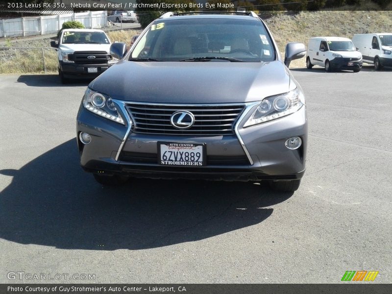 Nebula Gray Pearl / Parchment/Espresso Birds Eye Maple 2013 Lexus RX 350