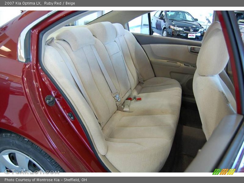 Ruby Red / Beige 2007 Kia Optima LX