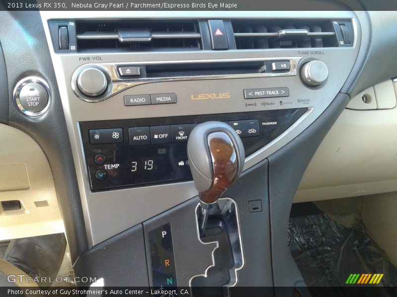 Nebula Gray Pearl / Parchment/Espresso Birds Eye Maple 2013 Lexus RX 350